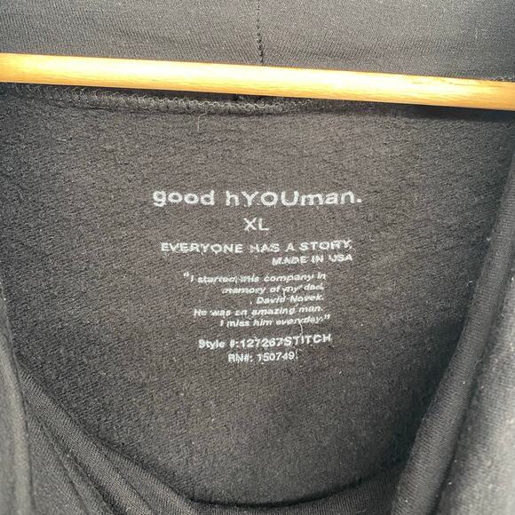 Good hYOUman Top women’s XL Oversized Black Cowl Neck Oversized Bkack Pullover - Picture 5 of 8